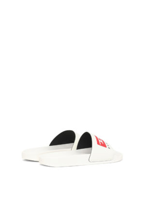 DIESEL Claquettes de piscine avec double logo Blanc