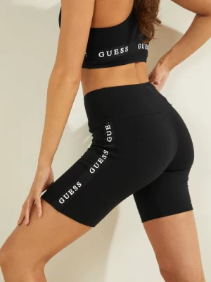 GUESS Legging bande logo jersey stretch 1/4 Noir