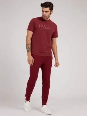 GUESS T-shirt logo frontal Bordeaux