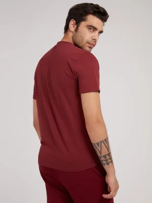 GUESS T-shirt logo frontal Bordeaux