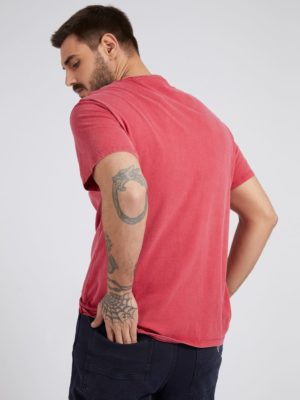 GUESS T-shirt logo frontal Rouge
