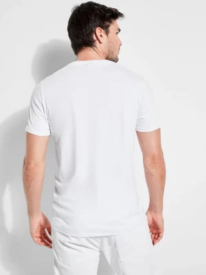 GUESS T-shirt logo ton sur ton Blanc