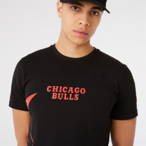 NEW ERA T-Shirt Chicago Bulls NBA Logo agrandi Noir