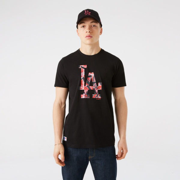 NEW ERA T-Shirt LA Dodgers Camo Logo Noir