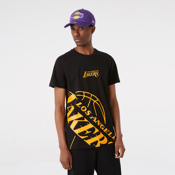 NEW ERA T-Shirt LA Lakers NBA Logo agrandi Noir