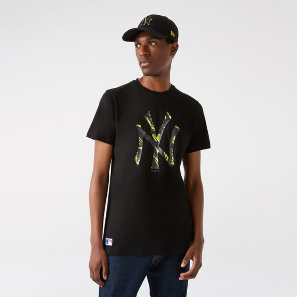 NEW ERA T-Shirt New York Yankees Camo Logo Noir