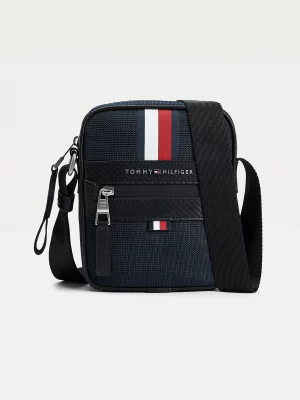 TOMMY HILFIGER Petit sac Reporter Elevated en tissu Bleu Marine