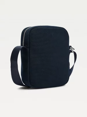 TOMMY HILFIGER Petit sac Reporter à logo signature Bleu Marine