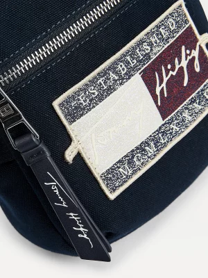 TOMMY HILFIGER Petit sac Reporter à logo signature Bleu Marine