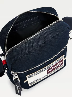 TOMMY HILFIGER Petit sac Reporter à logo signature Bleu Marine