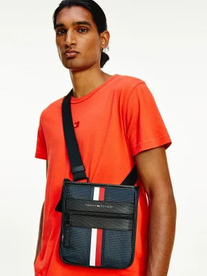 TOMMY HILFIGER Petit sac à bandoulière à bande emblématique Bleu Marine