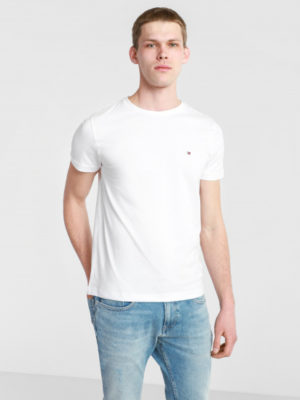 TOMMY HILFIGER T-Shirt avec logo dans le dos en coton bio Blanc