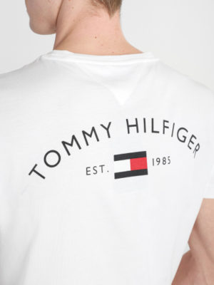 TOMMY HILFIGER T-Shirt avec logo dans le dos en coton bio Blanc