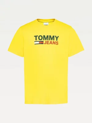 TOMMY JEANS T-Shirt à logo drapeau Jaune