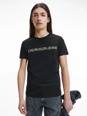 CALVIN KLEIN T-Shirt Slim en coton bio avec logo Calvin Klein Noir