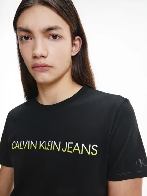 CALVIN KLEIN T-Shirt Slim en coton bio avec logo Calvin Klein Noir