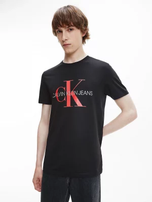 CALVIN KLEIN T-Shirt Slim en coton bio avec monogramme Noir