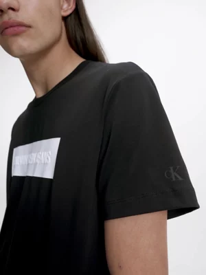 CALVIN KLEIN T-Shirt avec logo gaufré Noir