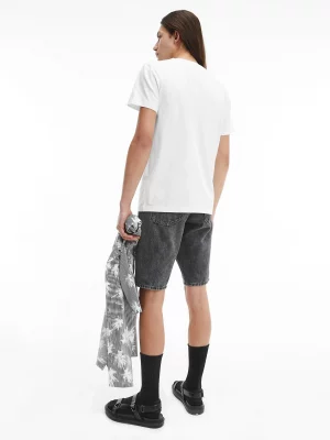 CALVIN KLEIN T-Shirt en coton bio avec logo en monogramme Blanc