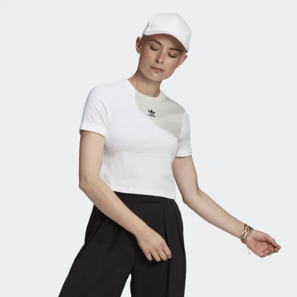 ADIDAS Crop Top Adicolor Classics Regular Fit Blanc