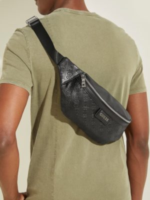 GUESS Sac banane Vezzola logo 4g Noir
