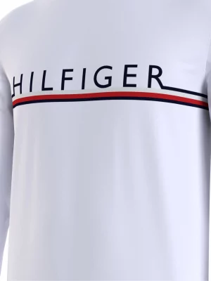 TOMMY HILFIGER T-Shirt à manches longues avec logo surround Blanc