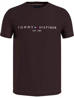 TOMMY HILFIGER T-Shirt en coton BIO à Logo Marron