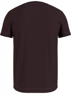 TOMMY HILFIGER T-Shirt en coton BIO à Logo Marron
