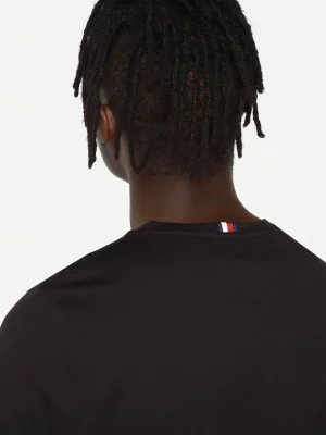 TOMMY HILFIGER T-Shirt en pur coton bio à logo brodé Noir