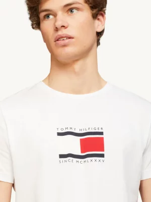 TOMMY HILFIGER T-Shirt CORPORATE SQUARE Blanc