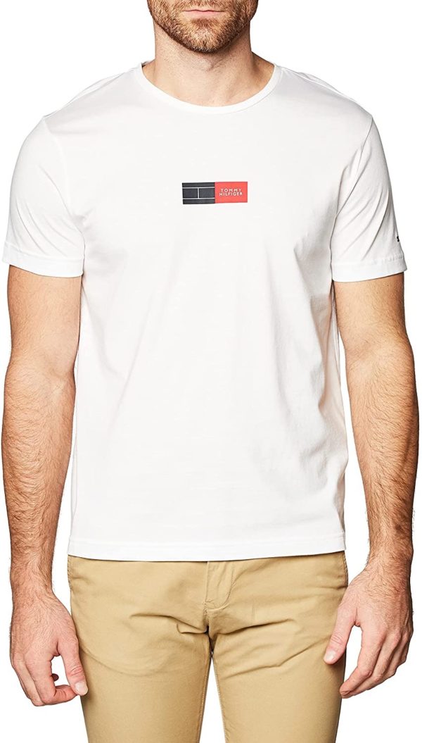 TOMMY HILFIGER T-Shirt avec imprimé emblématique Blanc