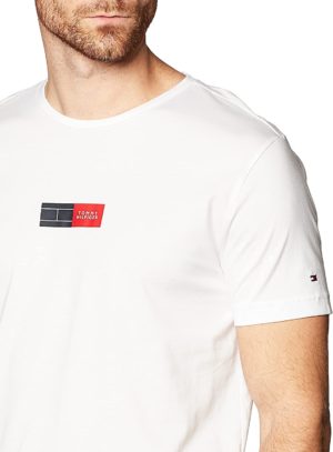 TOMMY HILFIGER T-Shirt avec imprimé emblématique Blanc