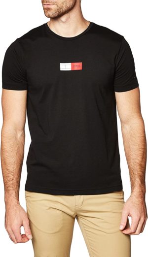 TOMMY HILFIGER T-Shirt avec imprimé emblématique Noir