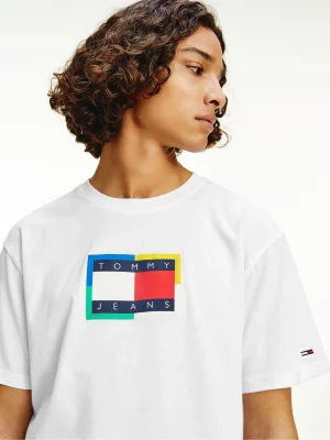 TOMMY JEANS T-Shirt drapeau multicolor Blanc