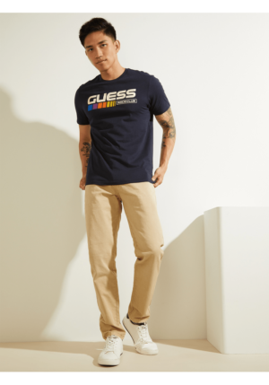 GUESS T-Shirt Club logo Bleu Marine