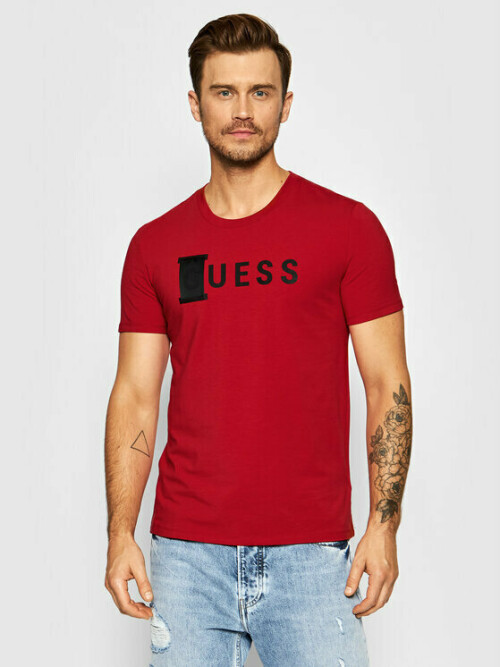 GUESS T-Shirt à logo éco Belty Rouge