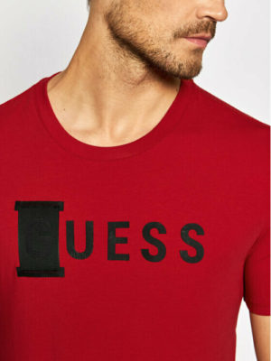 GUESS T-Shirt à logo éco Belty Rouge