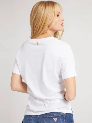 GUESS T-Shirt imprimé sur le devant Blanc