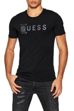 GUESS T-Shirt à logo éco Belty Noir