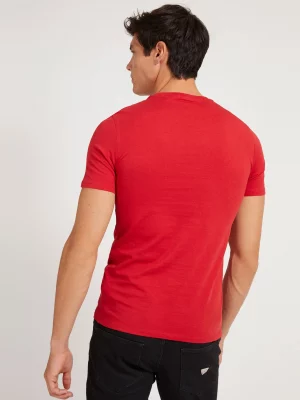 GUESS T-shirt logo triangle Rouge