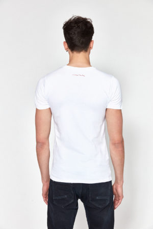 TEDDY SMITH T-Shirt col en V Blanc