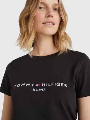 TOMMY HILFIGER T-Shirt en coton bio à logo Noir 2