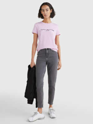 TOMMY HILFIGER T-Shirt en coton bio à logo Rose