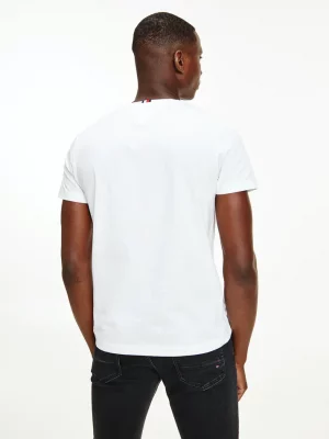 TOMMY HILFIGER T-Shirt imprimé à carreaux Hilfiger Blanc
