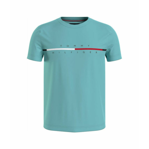 TOMMY HILFIGER T-Shirt signature Split logo Bleu