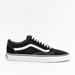 VANS Chaussures en daim et en toile OLD SKOOL Noir et Blanc