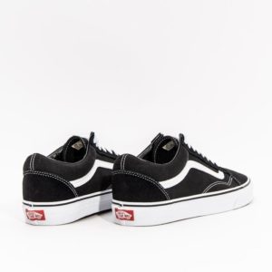 VANS Chaussures en daim et en toile OLD SKOOL Noir et Blanc