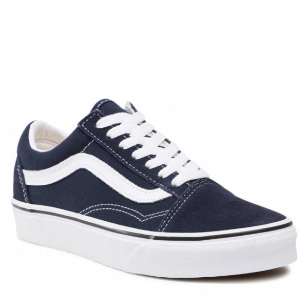 VANS Chaussures en daim et en toile OLD SKOOL Bleue marine