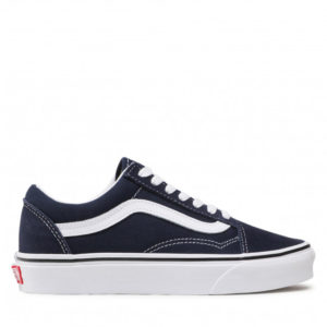 VANS Chaussures en daim et en toile OLD SKOOL Bleue marine