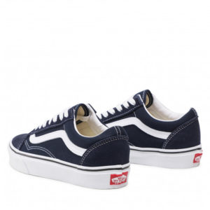 VANS Chaussures en daim et en toile OLD SKOOL Bleue marine